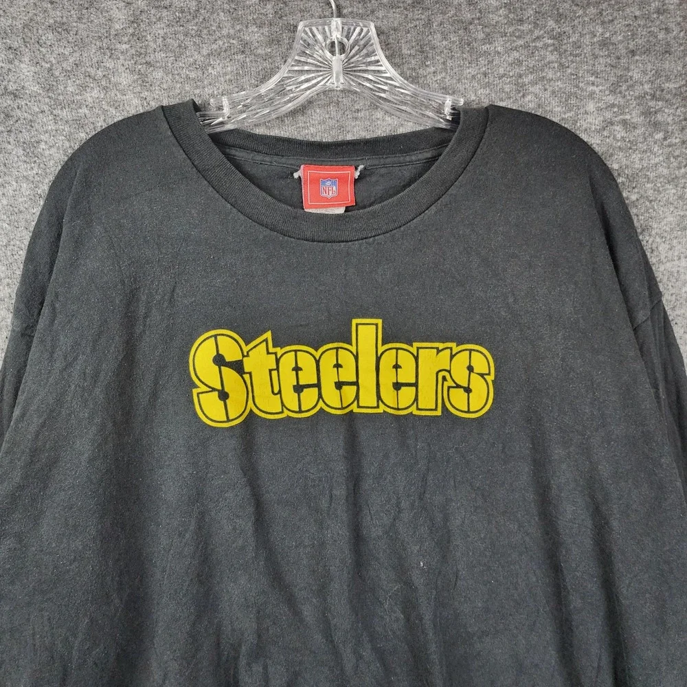 NFL Pittsburgh Steelers Long Sleeve Shirt Mens XL Black VF Imagewear Graphic Tee